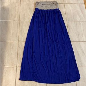 Strapless maxi dress